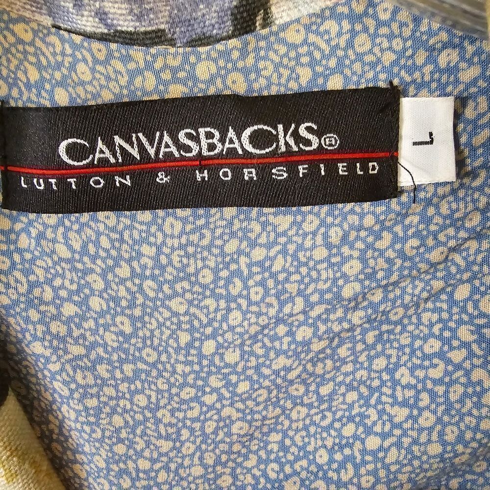 Canvasbacks Jacket Women Large Beach Linen Cotton Art to Wear Lutton Horsfield - Picture 5 of 7